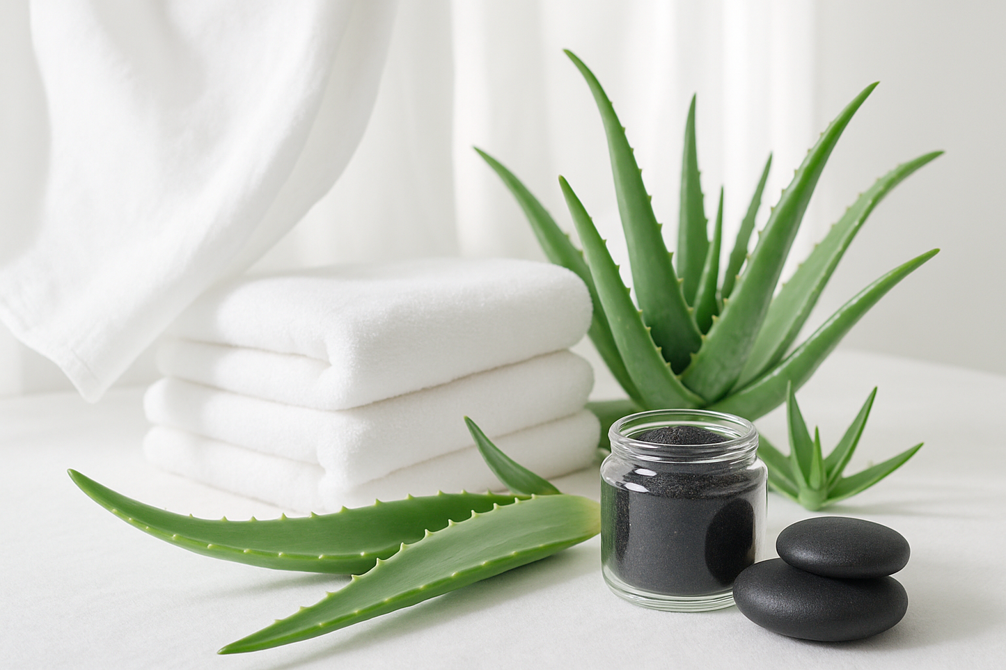 Fresh clean linen fragrance with hints of aloe vera. Contains activated charcoal.
