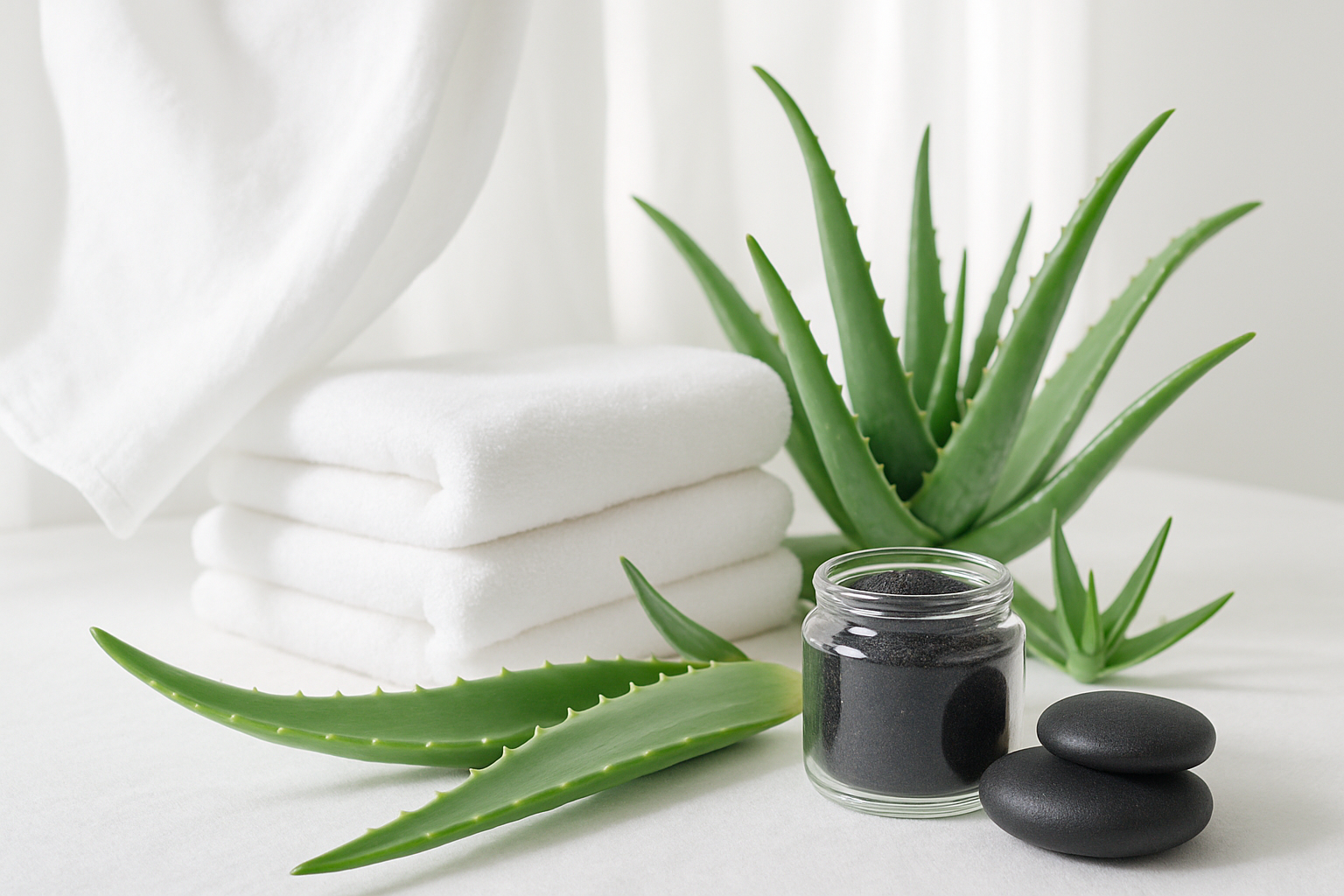 Fresh clean linen fragrance with hints of aloe vera. Contains activated charcoal.